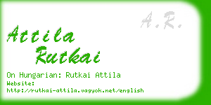 attila rutkai business card